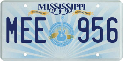 MS license plate MEE956