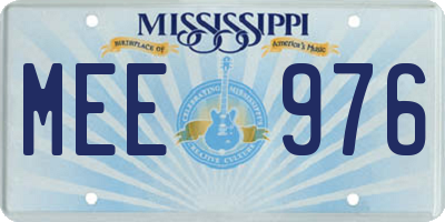 MS license plate MEE976