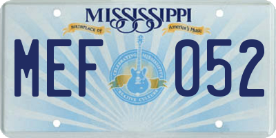 MS license plate MEF052