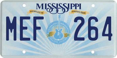 MS license plate MEF264