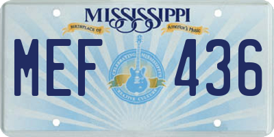 MS license plate MEF436