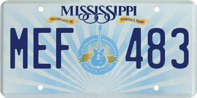 MS license plate MEF483
