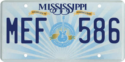MS license plate MEF586