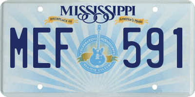 MS license plate MEF591