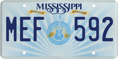 MS license plate MEF592