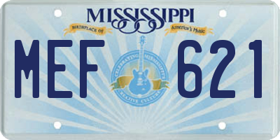 MS license plate MEF621