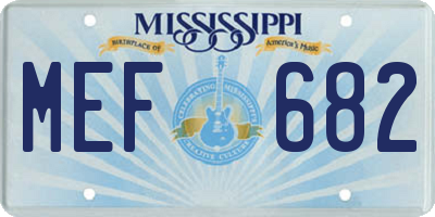 MS license plate MEF682