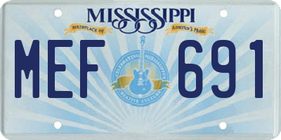 MS license plate MEF691