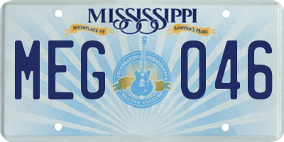 MS license plate MEG046