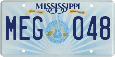 MS license plate MEG048