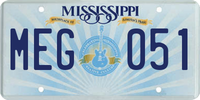 MS license plate MEG051