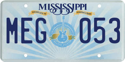 MS license plate MEG053