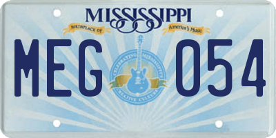 MS license plate MEG054