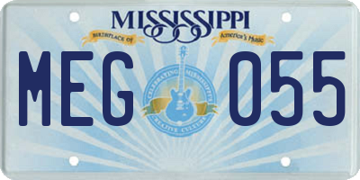 MS license plate MEG055