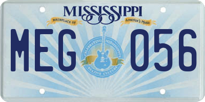 MS license plate MEG056