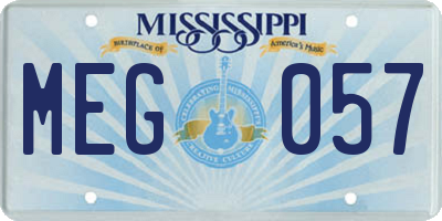 MS license plate MEG057