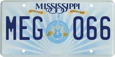 MS license plate MEG066