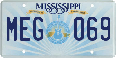 MS license plate MEG069
