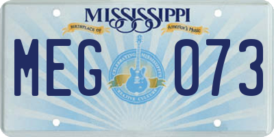 MS license plate MEG073