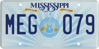 MS license plate MEG079