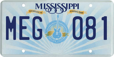 MS license plate MEG081