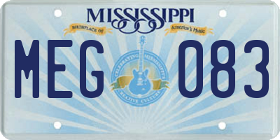 MS license plate MEG083