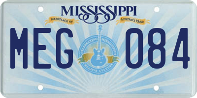 MS license plate MEG084