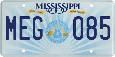 MS license plate MEG085