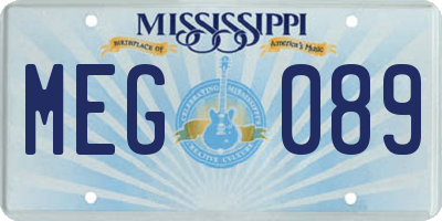 MS license plate MEG089