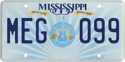 MS license plate MEG099