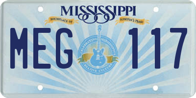 MS license plate MEG117
