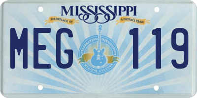 MS license plate MEG119