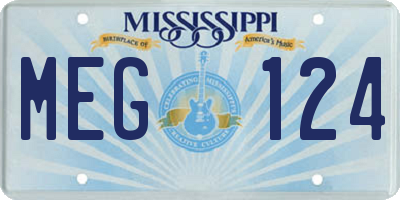 MS license plate MEG124