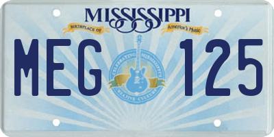 MS license plate MEG125