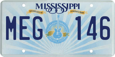 MS license plate MEG146