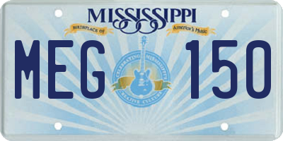 MS license plate MEG150