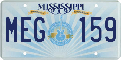 MS license plate MEG159