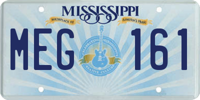 MS license plate MEG161
