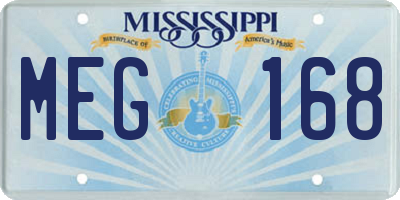 MS license plate MEG168