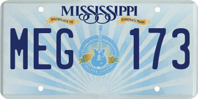 MS license plate MEG173