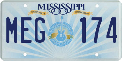 MS license plate MEG174