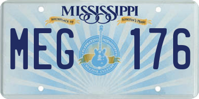 MS license plate MEG176