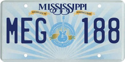 MS license plate MEG188