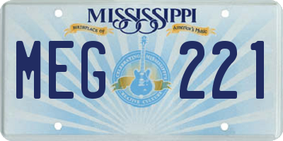 MS license plate MEG221
