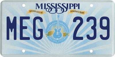 MS license plate MEG239