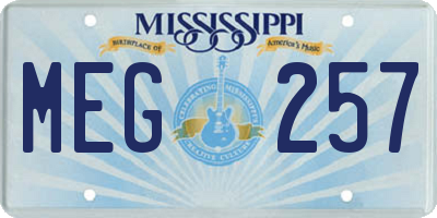 MS license plate MEG257