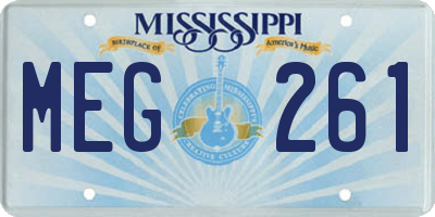 MS license plate MEG261