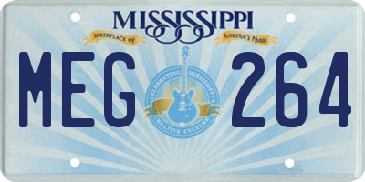 MS license plate MEG264