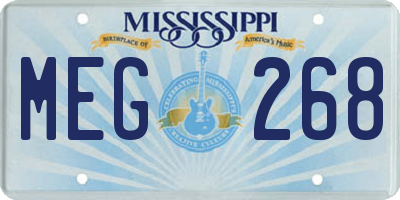 MS license plate MEG268