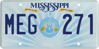 MS license plate MEG271